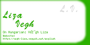 liza vegh business card